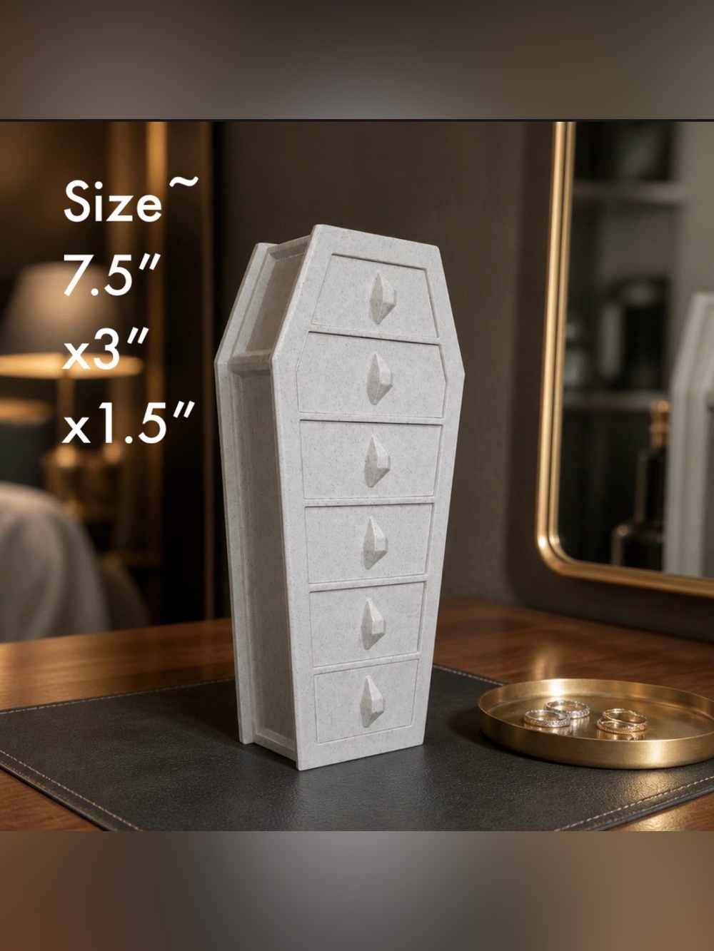 Modern Coffin-Shaped Jewelry Organizer - goth